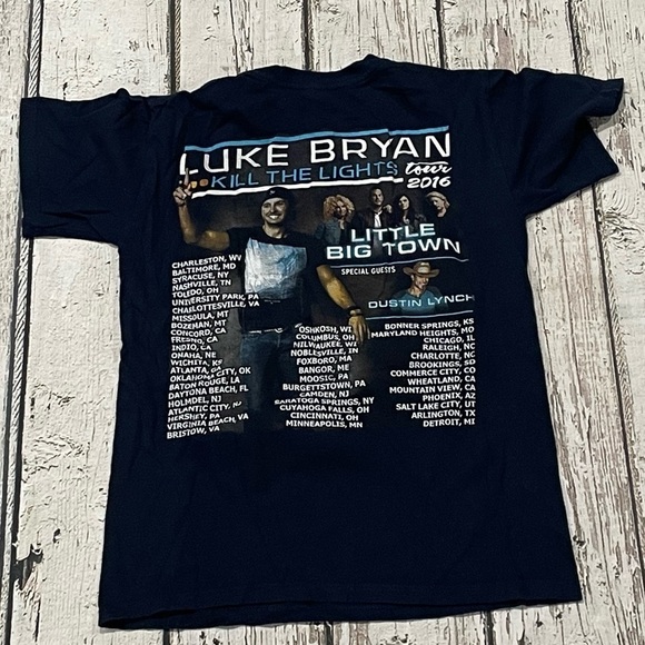 Luke Bryan Kill The Lights Tour 2016 Country Music Top Tee Tshirt - Picture 4 of 6